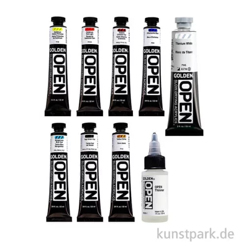 Artikelbild 2 des Artikels “GOLDEN Open Acryl Landscape Set, 7 x 22 ml + Titanium White + Thinner “