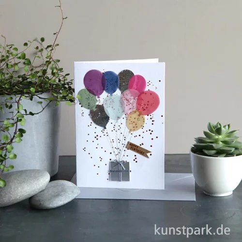 Artikelbild 2 des Artikels “Good old friends - Bunte Ballonkarte, Happy Birthday “