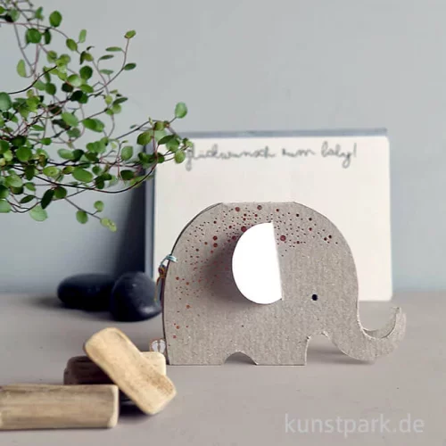 Artikelbild 2 des Artikels “Good old friends - Elefanten Baby Karte, Hallo kleines Baby “