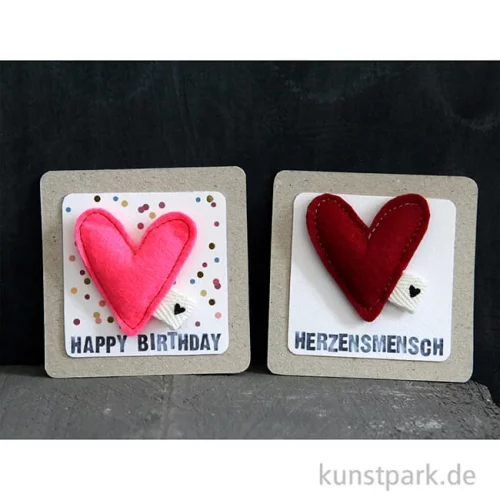 Artikelbild 2 des Artikels “Good old friends - Filzherzmagnet, Happy Birthday “
