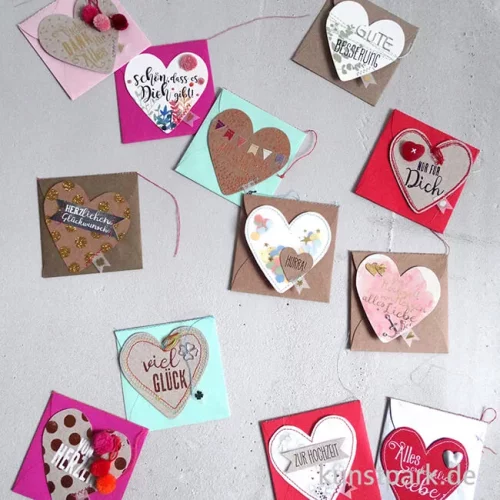 Artikelbild 2 des Artikels “Good old friends - Mini Herz Kärtchen, Schön, dass es Dich gibt “