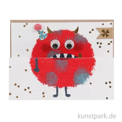 Artikelbild 2 des Artikels “Good old friends - Monsterkarte, Happy Birthday, Rotes Monster “