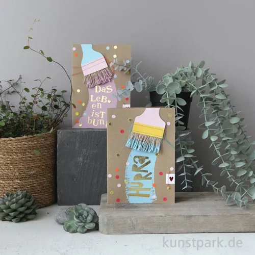 Artikelbild 2 des Artikels “Good old friends - Pinsel Karte, Das Leben ist bunt “