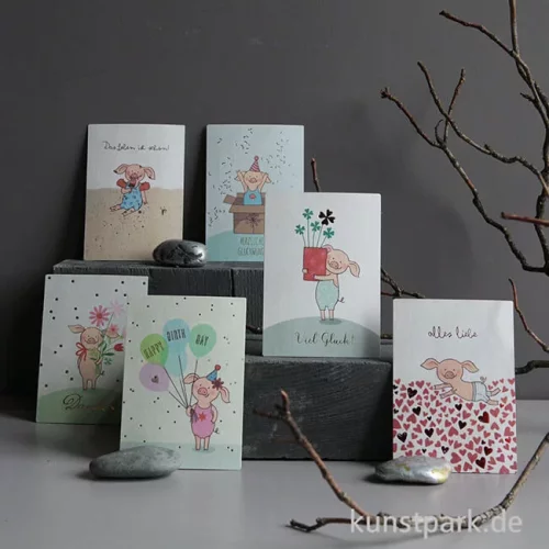 Artikelbild 2 des Artikels “Good old friends - Saubande Postkarte, Luftballons, Happy Birthday “