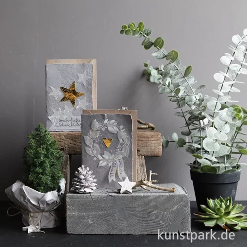 Artikelbild 2 des Artikels “Good old friends - Winterpapierkunstkarte, Herzkranz “