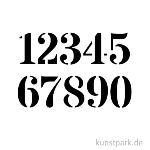 Artikelbild 2 des Artikels “Grafische Schablonen 10er Set - Ziffern 1-0, Größe 62x74 mm “