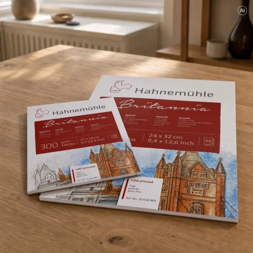 Artikelbild 2 des Artikels “Hahnemühle BRITANNIA Aquarellblock, 12 Blatt, 300g matt “