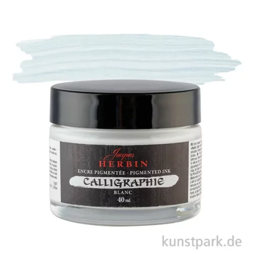 Artikelbild 2 des Artikels “HERBIN Kalligraphie Tinte Pigmentiert, Weiß, 40 ml “