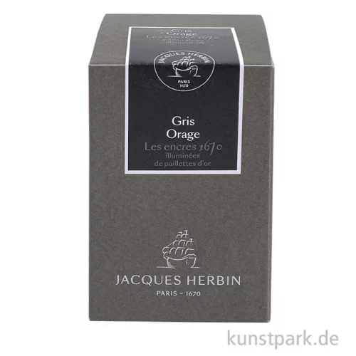 Artikelbild 2 des Artikels “HERBIN Luxus Schreibtinte 1670 mit Goldschimmer - Sturmgrau, 50 ml “