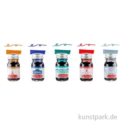 Artikelbild 2 des Artikels “HERBIN Schreibtinten Geschenkset - Couleurs de Paris, 5 x 10 ml “