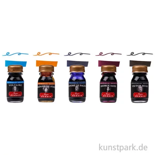 Artikelbild 2 des Artikels “HERBIN Schreibtinten Geschenkset - Schriftsteller, 5 x 10 ml “