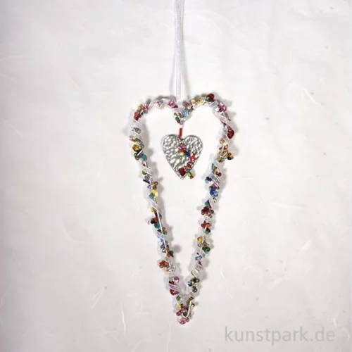 Artikelbild 2 des Artikels “Herz aus Draht, 16x7 cm, 2 Stück “