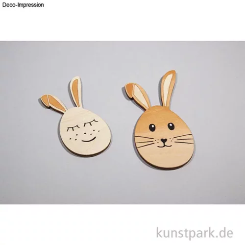 Artikelbild 2 des Artikels “Holz Deko Hase, Natur, 8+10+12 cm, 4 Stück “