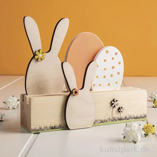 Artikelbild 2 des Artikels “Holz Deko Osterhasen, Natur, 8,7-12,4 cm, Stärke 6 mm, 4 Stück “