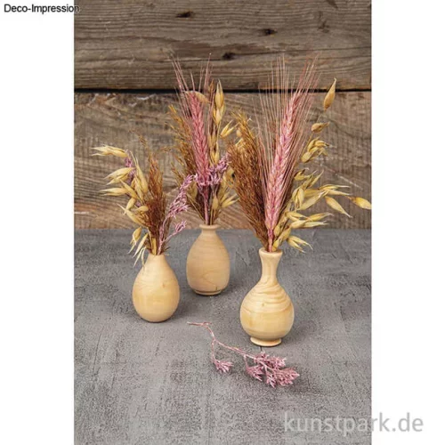 Artikelbild 2 des Artikels “Holz Deko Vase, Mini, Natur, 4,8 - 6,4 cm, 3 Stück “
