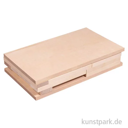 Artikelbild 2 des Artikels “Holz Klötzchen + Platten zum Basteln, Natur, 30er Set “