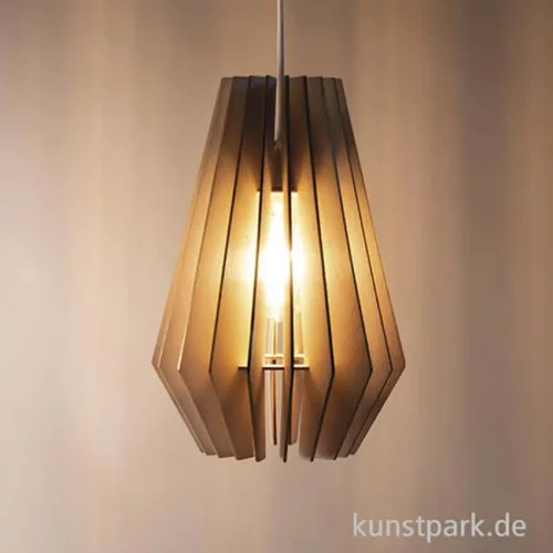 Artikelbild 2 des Artikels “Holz Lamellenlampe - Stockholm, 24 x 24 x 35 cm “