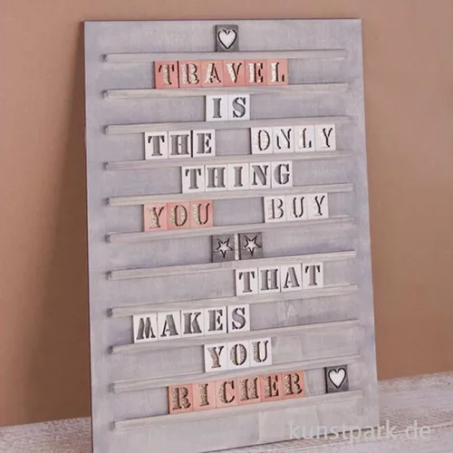 Artikelbild 2 des Artikels “Holz Letterboard - mit 96 Buchstaben “