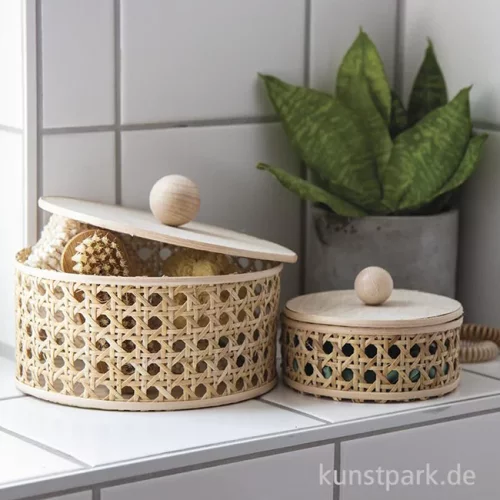 Artikelbild 2 des Artikels “Holz Platten Set, Natur, Rund, ø 7,5-10,5 cm, Stärke 4 mm, 10 Stück “