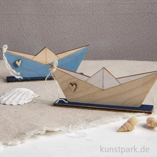 Artikelbild 2 des Artikels “Holz Schiff zum Stellen, Natur, 11,5 x 4 cm, 15-teilig “