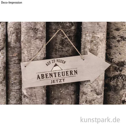 Artikelbild 2 des Artikels “Holz Schild mit Jutegarn - Pfeil “