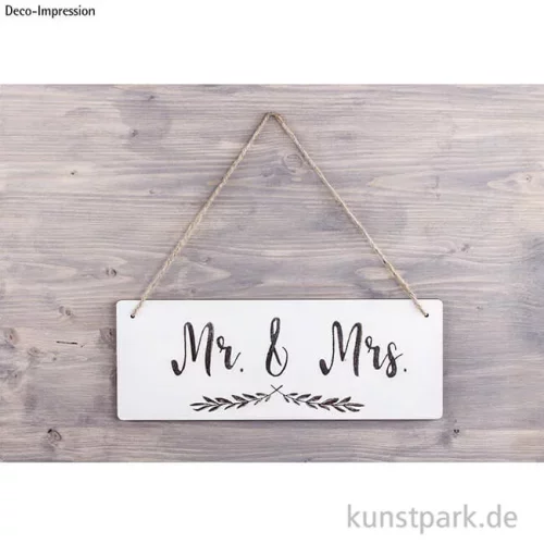 Artikelbild 2 des Artikels “Holz Schild mit Jutegarn - Rechteck “