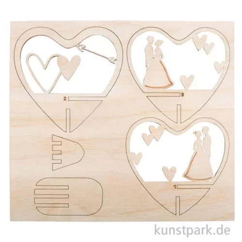 Artikelbild 2 des Artikels “Holzbausatz - Brautpaar, Hochzeit, 10 cm, 5-teilig “