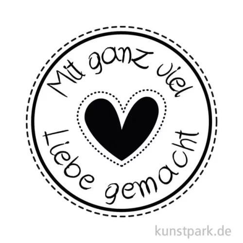 Artikelbild 2 des Artikels “Holz-Stempel - Mit Liebe - 3 cm Durchmesser “