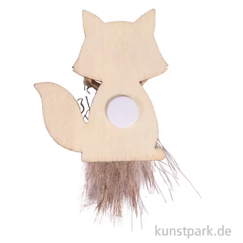 Artikelbild 2 des Artikels “Holz Streuteile Fuchs mit Klebepunkt, 3,5 x 4 cm, 7 Stück “