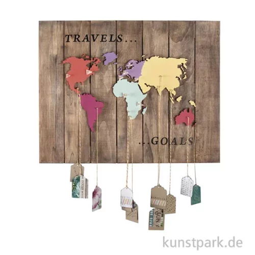Artikelbild 2 des Artikels “Holz-Weltkarte gelasert, 42x29,7x0,4 cm “
