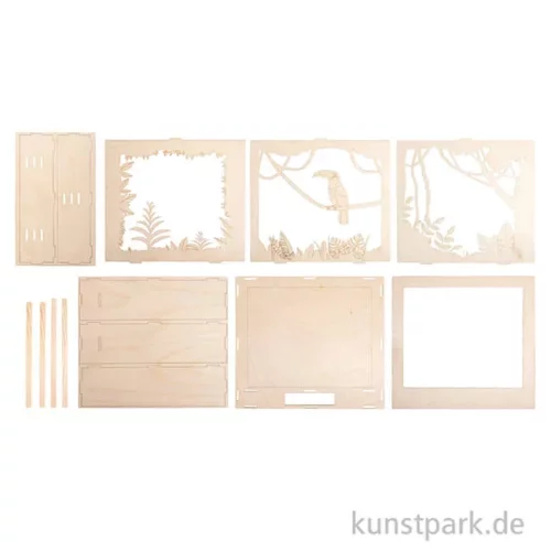 Artikelbild 2 des Artikels “Holzbausatz 3D-Motivrahmen - Tukan “
