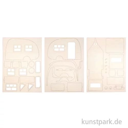 Artikelbild 2 des Artikels “Holzbausatz 3D - Wohnwagen “