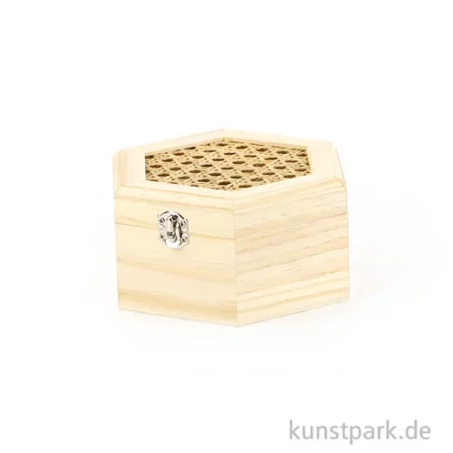 Artikelbild 2 des Artikels “Holzkästchen mit Deckel, Sechseckig, 130 x 60 x 113 mm “