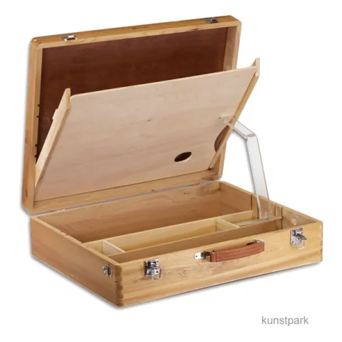 Artikelbild 2 des Artikels “Holzmalkoffer mit Metallschließen, groß “