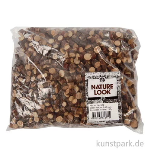 Artikelbild 2 des Artikels “Holzscheiben-Mix, Durchmesser 7-10 mm, 230 g “