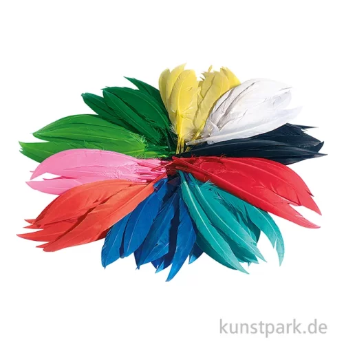 Artikelbild 2 des Artikels “Indianerfedern, 100g - farbig sortiert “