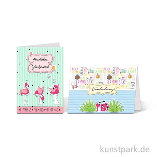 Artikelbild 2 des Artikels “Karten-Set - Flamingo für 5 Karten “