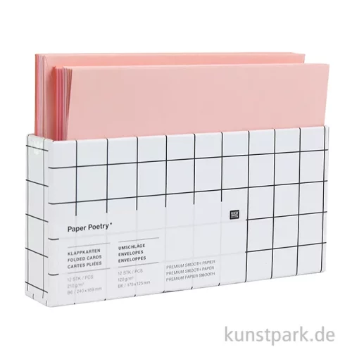 Artikelbild 2 des Artikels “Kartenset mit 12 Karten + Kuverts - Sakura, Rosa, B6 “