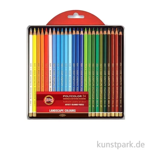 Artikelbild 2 des Artikels “Koh-I-Noor MONDELUZ Aquarellstifte Landschaft, 24 Stifte im Metalletui “