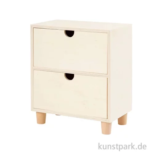 Artikelbild 2 des Artikels “Kommode aus hellem Holz mit 2 Schubladen “