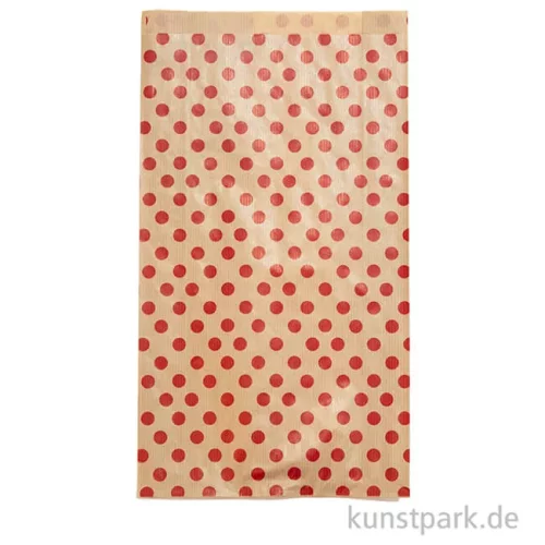 Artikelbild 2 des Artikels “Kraftpapier Tüten, Rote Punkte, 21 x 37 cm, 50 Stück “