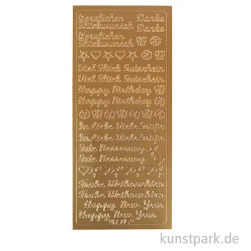 Artikelbild 2 des Artikels “Kreativ Sticker - Grüße, Gold, 10 x 23 cm “