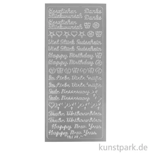 Artikelbild 2 des Artikels “Kreativ Sticker - Grüße, Silber, 10 x 23 cm “
