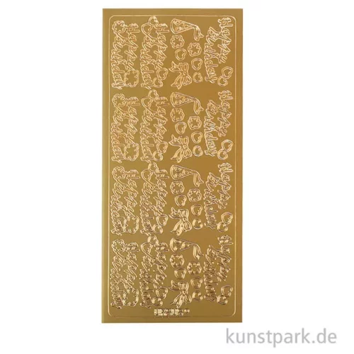 Artikelbild 2 des Artikels “Kreativ Sticker - Happy Birthday 1, Gold, 10 x 23 cm “