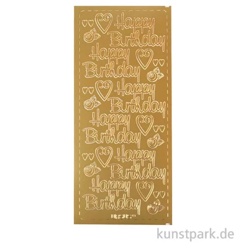 Artikelbild 2 des Artikels “Kreativ Sticker - Happy Birthday Groß, Gold, 10 x 23 cm “