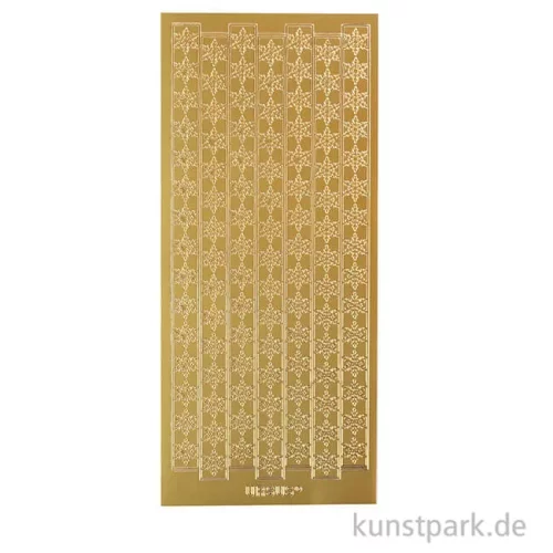 Artikelbild 2 des Artikels “Kreativ Sticker - Schneeflocken Bordüre, Gold, 10 x 23 cm “