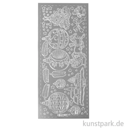 Artikelbild 2 des Artikels “Kreativ Sticker - Weihnachten 2, Silber, 10 x 23 cm “