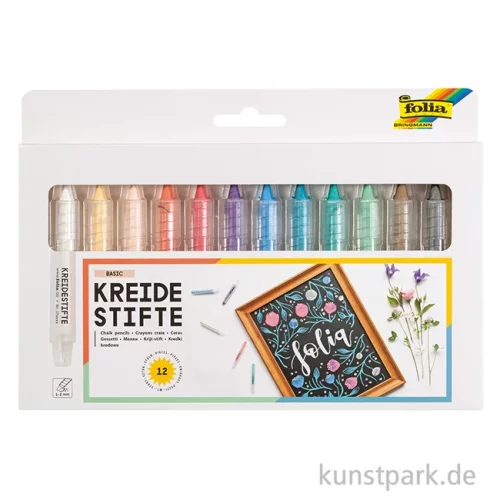 Artikelbild 2 des Artikels “Kreidestifte - 12 Stück, in Kunststoff gefasst “