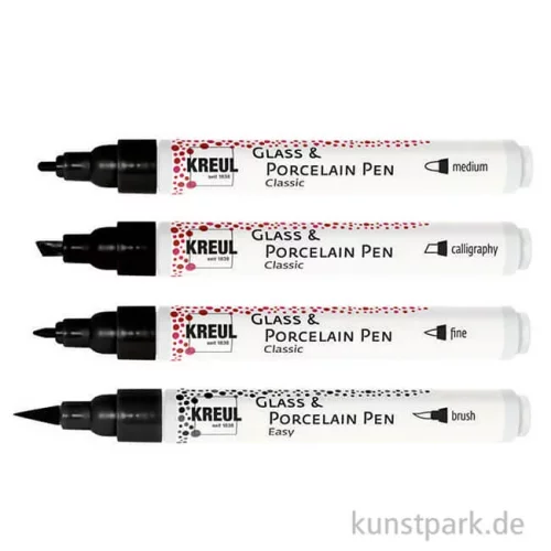 Artikelbild 2 des Artikels “KREUL Glass & Porcelain Pen - Handlettering Set mit 4 Stiften “