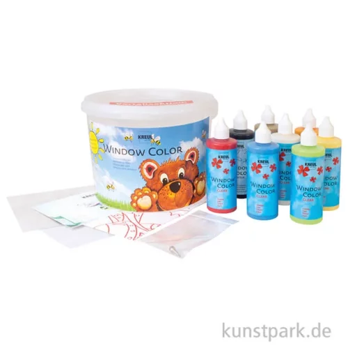 Artikelbild 2 des Artikels “KREUL Window Color Set - Powerpack Bär mit 8 Farben + Zubehör “